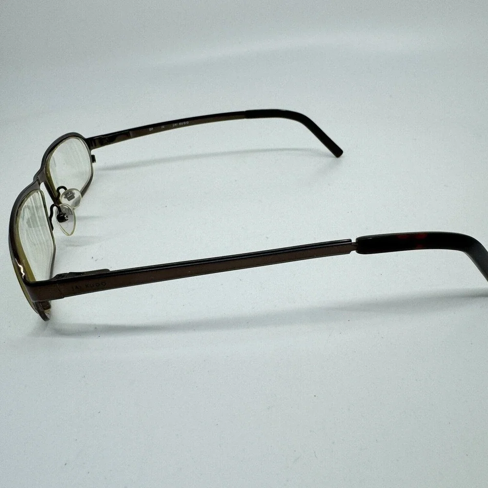 JAI KUDO (1078) 492‎ Dark Brown/Blue Polished Eyeglasses Frame 55-17-140 H1115